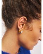 Boucles d'oreilles en argent 925 plaqué or 18 carats Viva Vintage Blue bleu vintage