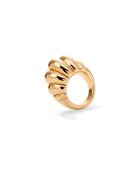 Ring aus 18 Karat vergoldetem 925er-Silber mit Groove