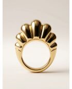 Ring aus 18 Karat vergoldetem 925er-Silber mit Groove