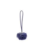 Marineblauwe leren sleutelhanger van Manolo