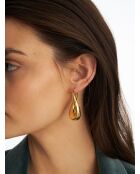 Boucles d'oreilles en argent 925 plaqué or 18 carats Loop dorées