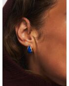 Boucles d'oreilles en argent 925 plaqué or 18 carats Viva Blueberry bleu foncé
