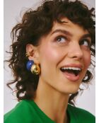 Bague d'oreille en argent 925 plaqué or 18 carats Basic Gold doré