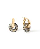 Boucles d'oreilles en argent 925 plaqué or 18 carats Duo Freckles tacheté