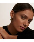 Boucles d'oreilles en argent 925 plaqué or 18 carats Duo Freckles tacheté