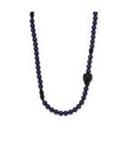 Collier en résine Berry bleu marine