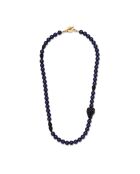 Collier en résine Berry bleu marine
