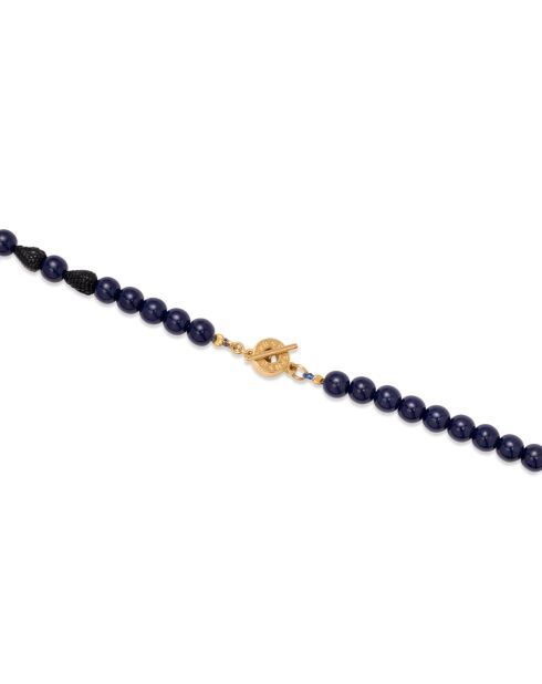 Collier en résine Berry bleu marine