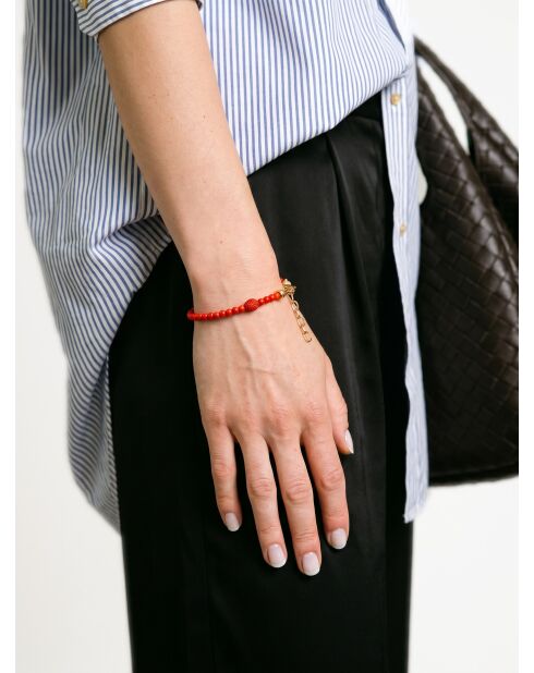 Seeds Armband aus 18k vergoldetem rot/vergoldetem 925er-Silber