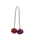 Paars/rode Berry Cherie leren sleutelhanger