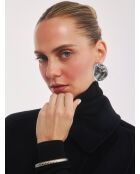 Boucles d'oreilles en résine Oyster argentées