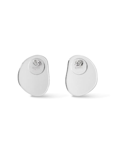 Boucles d'oreilles en résine Oyster argentées
