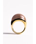 Bague doré à l’or 18 carats Viva Mocha Mousse XL marron clair