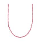 Collier en résine Meadow rose poudré