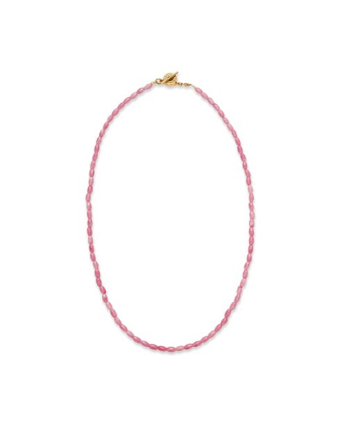 Collier en résine Meadow rose poudré