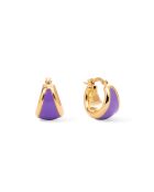 Boucles d'oreilles en argent 925 plaqué or 18 carats Viva Lavender lavande