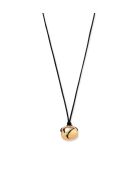 Collier en argent 925 plaqué or 18 carats Pesto Knot noir/doré