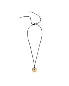 Collier en argent 925 plaqué or 18 carats Pesto Knot noir/doré