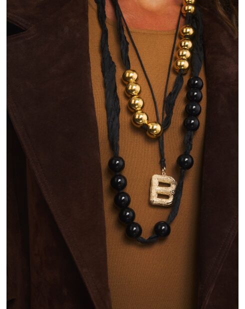Collier en résine Splash Bubbles BB noir