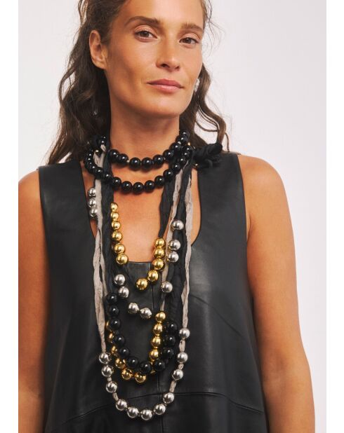 Collier en résine Splash Bubbles BB noir