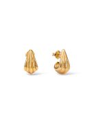 Boucles d'oreilles en argent 925 plaqué or 18 carats Shell Mini dorées