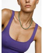 Collier en résine Clover vert sauge