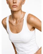 Collier en résine Mulberry blanc cassé