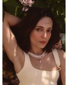 Collier en résine Mulberry blanc cassé