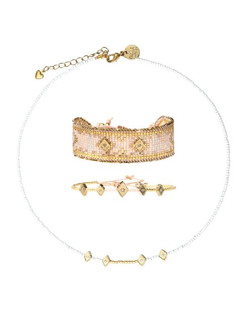 Collana e bracciali in acciaio Ivory Signature multicolor