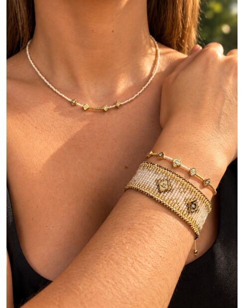 Collana e bracciali in acciaio Ivory Signature multicolor