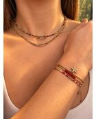 Collane e bracciali multicolori rossi e grafite