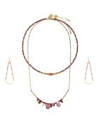 Set granato dorato/granato/rosso scarlatto