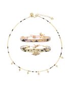 Collana e bracciali multicolor Ombre Bohème