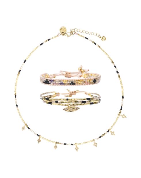 Collana e bracciali multicolor Ombre Bohème