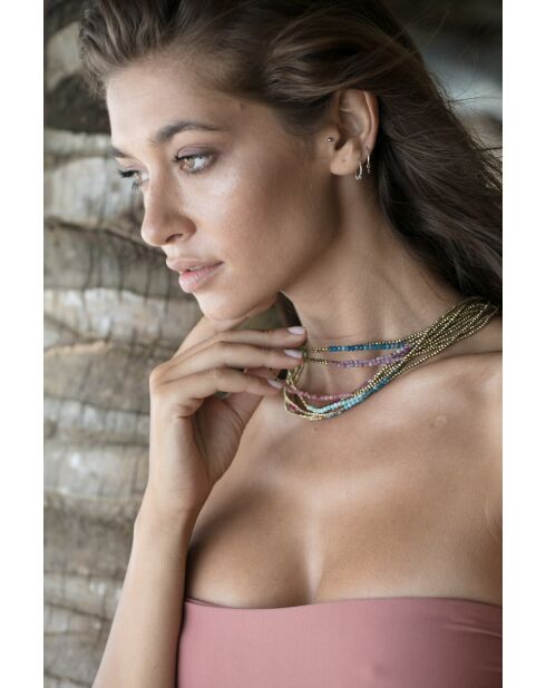 Yuna Goldarmband mit Amethyst in Gold/Violett