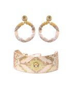 Palma Bohème goud/roze roestvrijstalen set