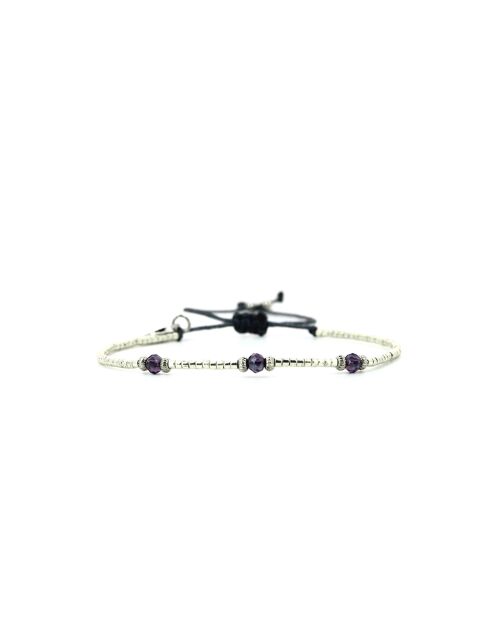 Veelkleurige Nina Parma Violette Roestvrijstalen Armband