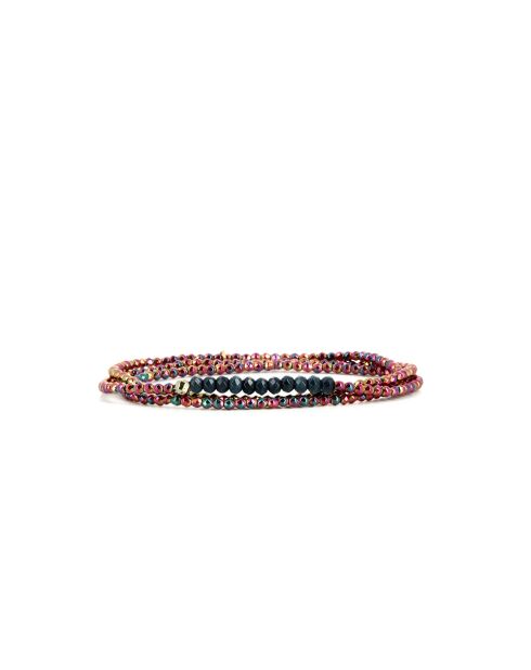 Yuna regenboog jade zwarte saffierarmband