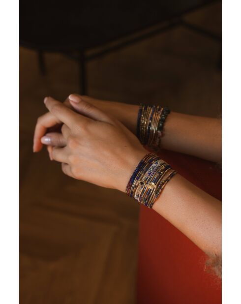 Yuna regenboog jade zwarte saffierarmband