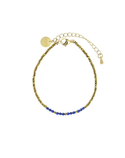 Sarah Lapislazuli gold/blaues Edelstahlarmband