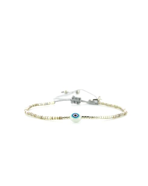 Bracelet inoxydable Silver nude iIris multicolore