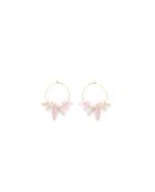 Naomie Ohrringe aus Edelstahl in Roségold/rosa Jade