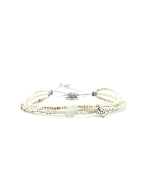 Bracelet inoxydable Silver nude Léna multicolore