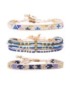 3 Bracelets Bleu Majorelle multicolores