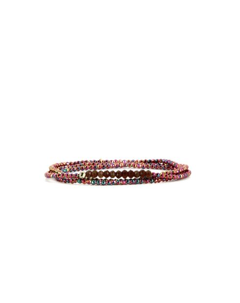 Yuna Regenbogen-Armband mit schokoladenfarbenem Mondstein