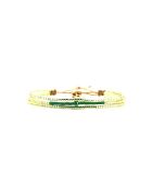 Precious Jade Camille bracciale in oro e acciaio verde