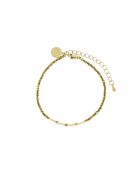 Bracciale Sarah in acciaio inossidabile oro/rosa con pietra di luna