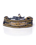 Golden French Grey Charlie veelkleurige roestvrijstalen armband