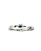 Veelkleurige Emy Parma Violet roestvrijstalen armband