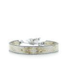 Brady veelkleurige nude-zilveren nude-roestvrijstalen armband